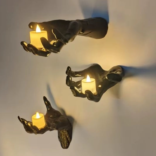 Christmas Decorations, Wall Mounted Creepy Hands, Life-Size Horror Hands for Gothic Wall Decoration to Place Candles