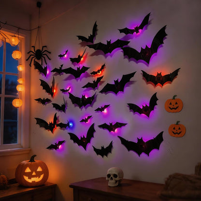 36 Pack Halloween Bats Wall Decor Halloween Decorations Indoor