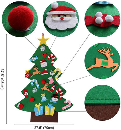 Aytai DIY Felt Christmas Tree for Toddlers, Hanging Christmas Decorations