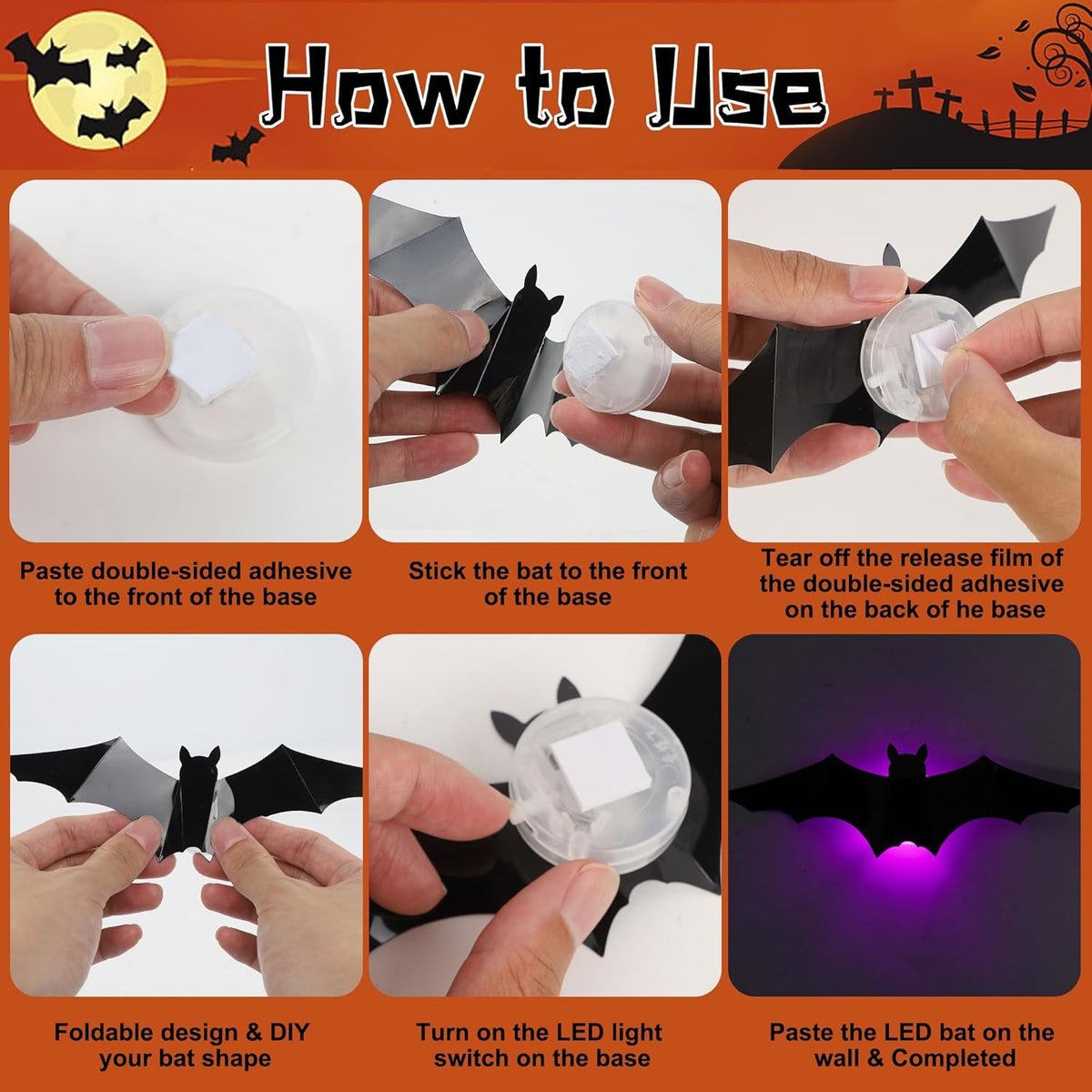 36 Pack Halloween Bats Wall Decor Halloween Decorations Indoor